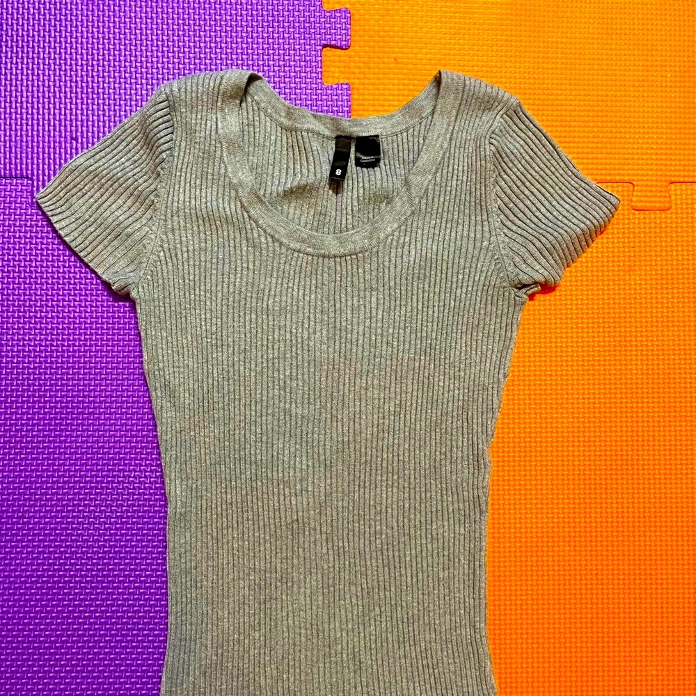 H&M Grey Ribbed Knit Dress - Picture 2 of 5